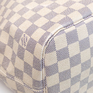 LOUIS VUITTON NEVERFULL MM DAMIER AZUR CANVAS ROSE BALLERINE GHW