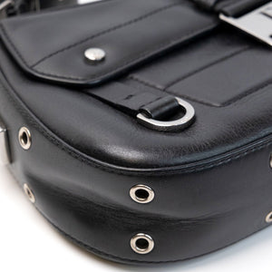 CHRISTIAN DIOR VINTAGE PUNK SHOULDER BAG BLACK SHW