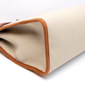 HERMES HERBAG 31 BEIGE HUNTER LEATHER / CANVAS GHW STAMP B