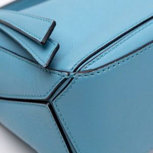LOEWE MINI PUZZLE BAG CALFSKIN LIGHT BLUE SHW
