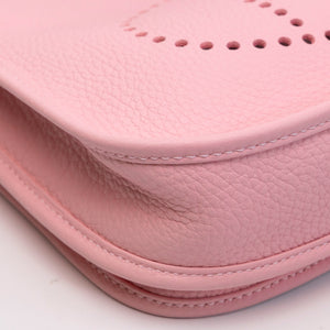 HERMES EVELYNE 23 CLEMENCE LEATHER ROSE SAKURA SHW STAMP K