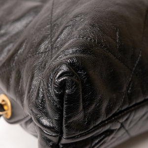 CHANEL 22 BACKPACK CALFSKIN BLACK GHW (MICROCHIP)