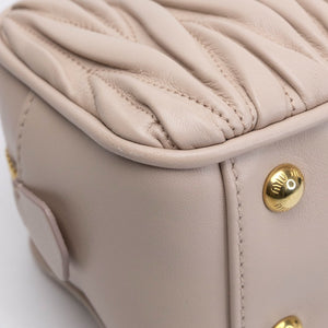 MIUMIU ARCADIE MATELASSE NAPPA LEATHER BAG POWDER PINK GHW