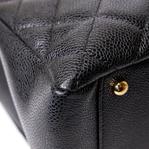 CHANEL CAVIAR GRAND SHOPPING TOTE BAG XL BLACK GHW