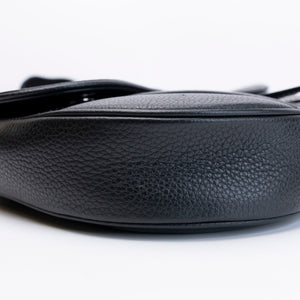 CHRISTIAN DIOR SADDLE BAG BLACK GRAINED CALFSKIN SHW