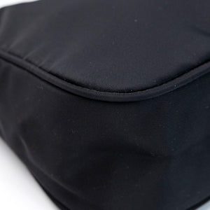 PRADA VINTAGE HOBO HANDBAG BLACK NYLON SHW