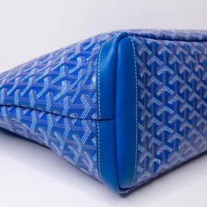 GOYARD ARTOIS GM TOTE BAG GOYARDINE CANVAS/CALFSKIN BLUE SHW