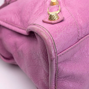 BALENCIAGA MEDIUM CLASSIC CITY CROSSBODY BAG PURPLE GHW