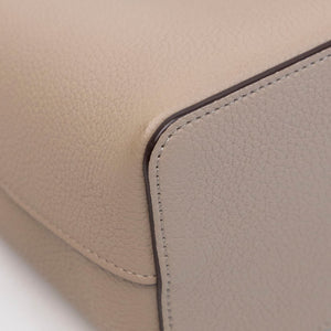 LOUIS VUITTON NANO LOCKME BUCKET BEIGE CALFSKIN LEATHER GHW (MICROCHIP)
