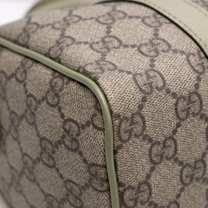 GUCCI GG MONOGRAM MINI JOY BOSTON BAG BEIGE / GREEN GHW