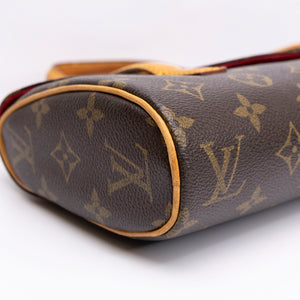 LOUIS VUITTON SORATINE MONOGRAM CANVAS HANDBAG PATENT LEATHER GHW