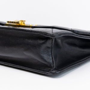 CHANEL CC GOLDEN CLASS FLAP BAG BLACK LAMBSKIN GHW