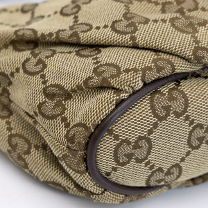 GUCCI GG CANVAS ACCESSORIES POCHETTE BAG BEIGE GHW