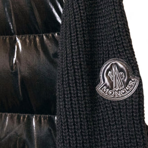 MONCLER PADDED WOOL JACKET BLACK
