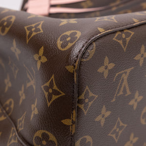 LOUIS VUITTON NEO NOE BROWN/ ROSE POUDRE MONOGRAM CANVAS GHW