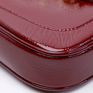 GUCCI JACKIE NOTTE MINI BAG RED PATENT LEATHER GHW