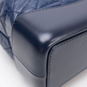 CHANEL SMALL GABRIELLE BACKPACK AGED CALFSKIN NAVY BLUE / BLACK RUTHENIUM HARDWARE