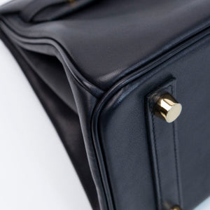 HERMES BIRKIN 25 VOLUPTO BLACK GHW STAMP G