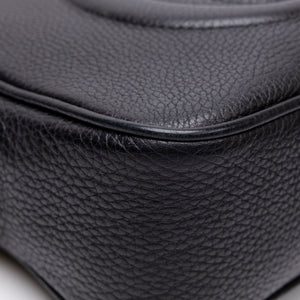 GUCCI SOHO DISCO CAMERA BAG CALFSKIN LEATHER BLACK LGHW