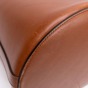 CELINE MAILLON TRIOMPHE BUCKET BAG BROWN CALFSKIN LEATHER GHW
