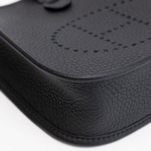 HERMES MINI EVELYNE CLEMENCE BLACK SHW STAMP K