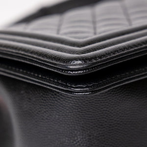 CHANEL LEBOY MEDIUM BLACK CAVIAR LEATHER GHW