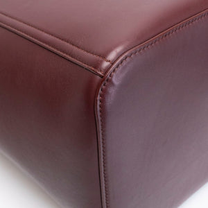 LOEWE MEDIUM PEBBLE BUCKET BAG DARK BURGUNDY CALFSKIN GHW
