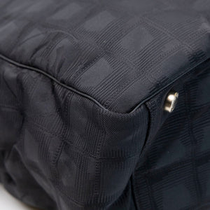 CHANEL NEW TRAVEL LINE TOTE BAG NYLON BLACK SHW