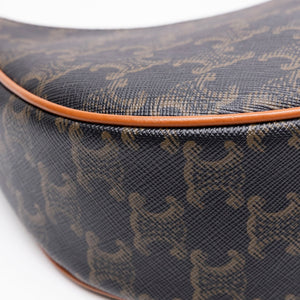 CELINE MEDIUM AVA BAG TRIOMPHE CANVAS / CALFSKIN BROWN GHW