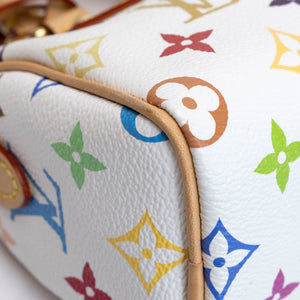 LOUIS VUITTON TAKASHI MURAKAMI NANO SPEEDY MONOGRAM CANVAS / LEATHER WHITE / MULTICOLOUR GHW