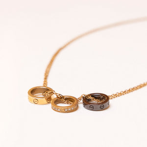 CARTIER LOVE NECKLACE WITH DIAMOND YELLOW GOLD / CERAMIC / DIAMOND