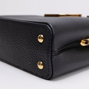 LOUIS VUITTON CAPUCINES NANO HANDBAG BLACK GHW