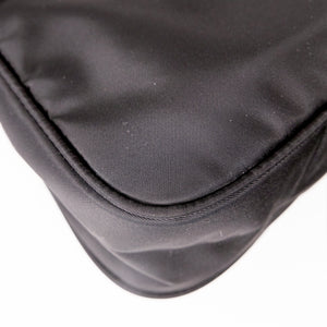PRADA BLACK NYLON HOBO BAG
