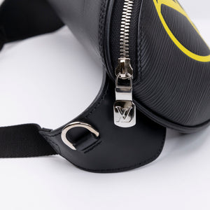 LOUIS VUITTON BUM BAG BLACK EPI LEATHER SHW