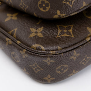 LOUIS VUITTON MULTI POCHETTE ACCESSORIES MONOGRAM CANVAS PINK STRAP GHW