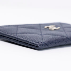 CHANEL BLUE CAVIAR CARDHOLDER GHW