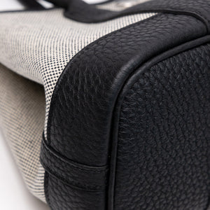 HERMES NEO GARDEN PARTY 23 NEGONDA / CANVAS ECRU / BLACK SHW STAMP G