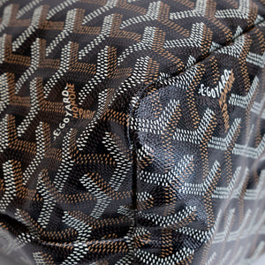GOYARD BOHEME HOBO BAG CANVAS / CALFSKIN BLACK / BROWN SHW