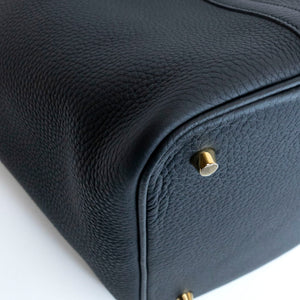 HERMES PICOTIN 22 CLEMENCE BLACK GHW STAMP K