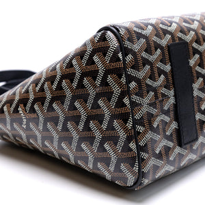 GOYARD ROUETTE TOTE BAG GOYARDINE CANVAS/CALFSKIN LEATHER BLACK SHW