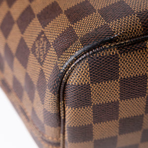LOUIS VUITTON NEVERFULL MM DAMIER EBENE CANVAS GHW