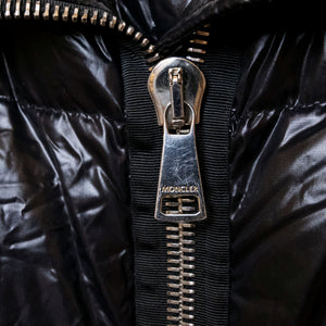 MONCLER JOUX QUILTED NYLON JACKET BLACK SIZE 2
