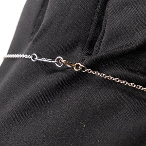 TIFFANY & CO. ATLAS KEY 18K WHITE GOLD DIAMOND PENDANT NECKLACE