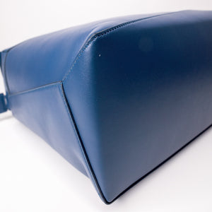 LOEWE LARGE PUZZLE BLUE CALF SKIN LEATHER SHW