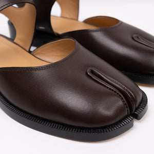 MAISON MARGIELA TABI LEATHER SANDALS BROWN SIZE 37