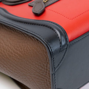 CELINE NANO TRICOLOR LUGGAGE BAG LEATHER GHW