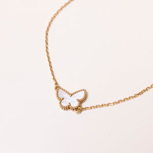 VAN CLEEF & ARPELS SWEET BUTTERFLIES BRACELET 18K YELLOW GOLD/ MOTHER OF PEARL