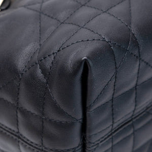 CHRISTIAN DIOR TOUJOURS VERTICAL NANO TOTE BAG BLACK CALFSKIN LGHW