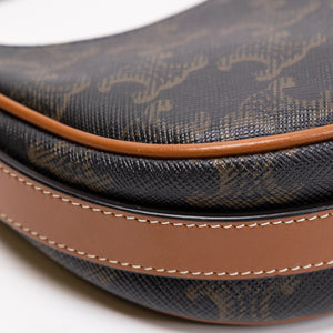 CELINE MINI AVA BAG TRIOMPHE CANVAS / CALFSKIN BROWN GHW