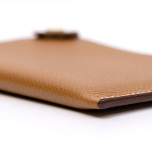 HERMES TARMAC PASSPORT HOLDER EPSOM GOLD SHW STAMP Y